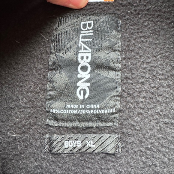 Y2K BILLABONG BLACK ZIP UP HOODIE - XL BOYS - Picture 9 of 15